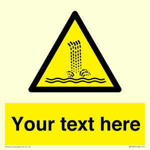 Custom warning artificial waterfall